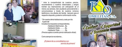 La imagen 4 de la Empresa POSADA TURISTICA OMELITAS Turismo en Puerto Ordaz F
